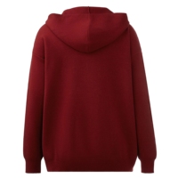 Haut à capuche d'hiver pour femme 2026, en tricot jacquard épais, doublé, coupe oversize, épaules tombantes, style ample, couleur unie, délavé à l'acide sur le devant