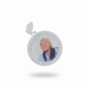 Customized Iced 925 Sterling Silver Moissanite Brilliant Cut Photo Pendant Bird Bail Personalized Hip Hop <b>Memory</b> Jewelry Parties - Product Image 1