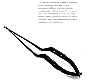 Kamiyama-Micro Ciseaux Neurochirurgie 18cm, Manche à baïonnette, Instruments Chirurgicaux de Qualité Supérieure, Noir - Product Image 1