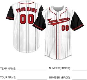 Camiseta de béisbol personalizada, uniforme del equipo OEM, nombre personalizado, número, ropa deportiva a granel, logotipo personalizado, Camiseta deportiva de talla grande 100% - Product Image 4