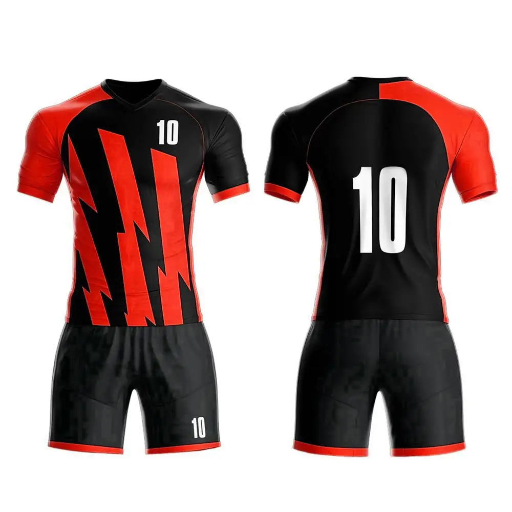 Jersey kalite yeni model özel futbol forması takım süblimasyon baskı futbol forması polyester futbol forması