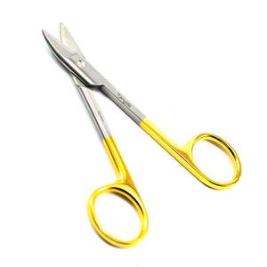 Ciseaux pour couronnes dentaires, ciseaux chirurgicaux médicaux, instrument de coupe de fil de ligature, outil 12,5 cm en acier inoxydable, tête droite et incurvée - Product Image 4