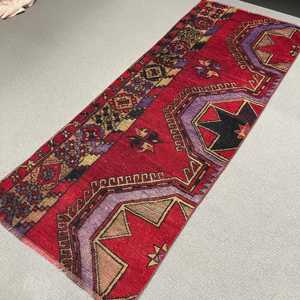 Tapis turc, tapis d'appoint 2,6x6,1 pieds, tapis à motifs de plantes et d'arbres rouges - Product Image 5