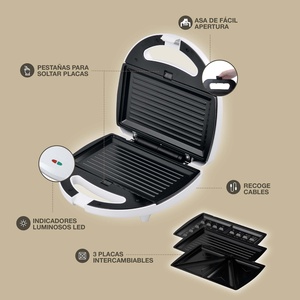 Sandwichera doble Pipu 3 placas 750W 240V (GSC 400065001) - Product Image 5