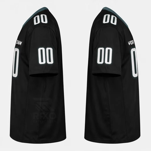 Maillot de football américain personnalisé à manches courtes, respirant, anti-humidité, en Spandex/Polyester, grandes tailles, été, toutes saisons - Product Image 4