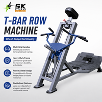 Máquina de remo en T SK Commercial con carga de placas, entrenador de espalda de alta resistencia, equipo de gimnasio para entrenamiento de fuerza en centros de fitness