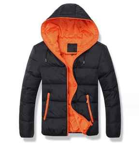 Blouson matelassé homme automne/hiver avec logo personnalisé, col montant, imperméable, fermeture éclair, style urbain, chaud, en toile sur le devant - Product Image 3