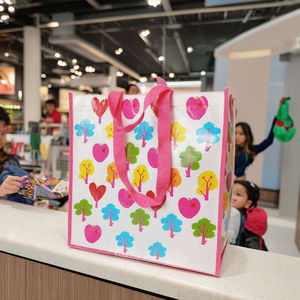 Bolsa de Compras Personalizable de Tela Tejida de PP con Asas de Tela No Tejida/Cinta de PP para Supermercados y Exposiciones - Product Image 1