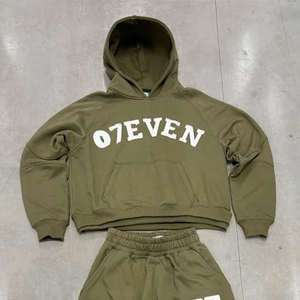 Conjunto de Sudadera y Pantalones Deportivos de Algodón Unisex Personalizado, Lavado Ácido, Ropa Deportiva Urbana, Serigrafiada, Servicio OEM - Product Image 4