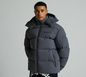 Chaqueta de Invierno para Hombre con Capucha Desmontable Gris, Chaqueta Acolchada Cálida para Hombre, Abrigo con Capucha, Chaqueta Gruesa Cortavientos de Moda para Exteriores - Product Image 5