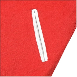 Veste universitaire personnalisée rouge et blanche à design bicolore, nom et numéro d'équipe personnalisés, style Letterman athlétique - Product Image 5