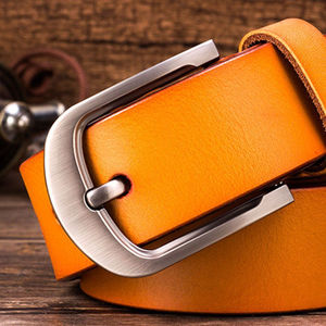 Cinturón deportivo personalizable de cuero genuino de vaca para hombre con aleación para hebilla Cinturones de cuero real OEM de Pakistán - Product Image 5