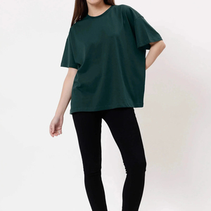 T-shirt ample et respirant pour femme, 100 % coton, à épaules tombantes, manches courtes, personnalisable (couleur et logo) – Collection été - Product Image 2