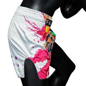 Shorts de boxe Muay Thai Fairtex de qualité supérieure, personnalisés, blancs, respirants, avec bande élastique - Product Image 4