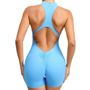Gran oferta, monos personalizados sin mangas sin costuras de secado rápido para mujeres y niñas, monos de Yoga, conjuntos de entrenamiento para gimnasio y Fitness - Product Image 4