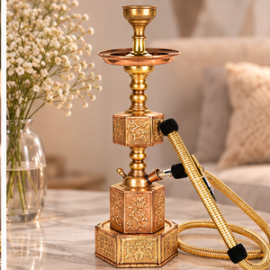 Cachimba Egipcia de Latón Hecha a Mano de Primera Calidad – Diseño Tradicional Único para Mesa - Product Image 2