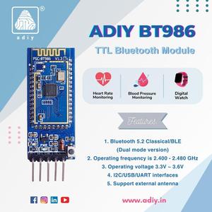 ADIY BT986 for <b>Module</b> with UART Interface 5V Supply Voltage Customizable Application - Product Image 2