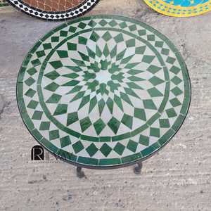 Dazzling <b>Mosaic</b> Side Table: Iridescent <b>Art</b> - Blue Coffee Table - Side Table - Livingroom Decor - Gift - Product Image 2
