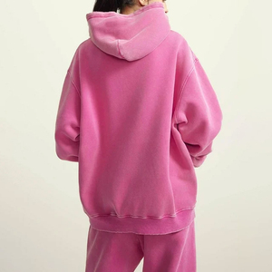 Sweat-shirts à capuche en coton lourd 420 g/m², lavage à l'acide, logo personnalisé, hommes, surdimensionné, uni, gris foncé, vintage, lavé à l'acide, OEM 2026 - Product Image 3