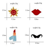 Broche de dibujos animados para mujer, pintalabios, labios, Barba, esmalte, bolso, ropa, niña, Pin de solapa