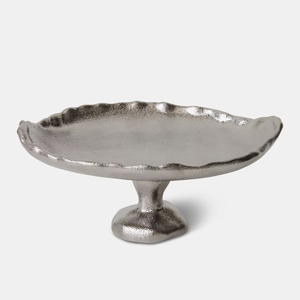 Assiette ronde en aluminium poli de style américain, création antique, écologique - Product Image 1