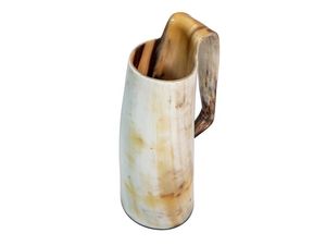 Tasse en corne de buffle naturelle la mieux classée viking buvant et chope de bière qualité chaude avec une poignée solide pour l'occasion de Noël - Product Image 2