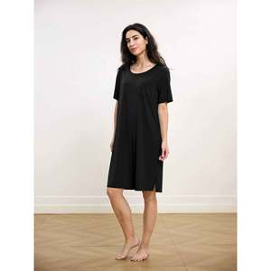 Camisón Premium de Bambú con Estampado Floral para Mujer, Transpirable, de Punto, con Cierre de Botones, Logotipo Personalizado, para Invierno - Product Image 2
