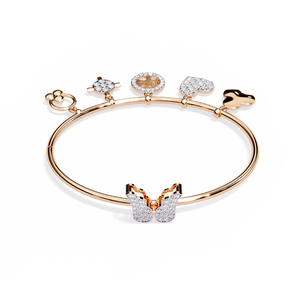 Fabulous 18K <b>Gold</b> Lab Grown Diamond Bracelet & <b>Bangle</b> - Product Image 6
