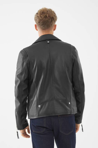 Chaqueta de Motociclista de Cuero de Alta Calidad 2026 para Hombre - Diseño Urbano Elegante y Personalizado, Ecológica y Transpirable con Cierre de Cremallera - Product Image 2