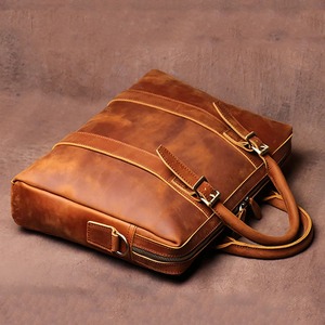 Custom Design OEM Accepted High Quality Premium Buffalo Crazy Horse Leather Laptop <b>Messenger</b> <b>Bag</b> <b>for</b> <b>Men</b> - Product Image 2