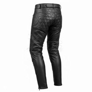 Vêtements de moto en cuir de haute qualité pour hommes, pantalon respirant et flexible avec des caractéristiques de sécurité, utilisation durable en toutes saisons - Product Image 4