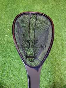 Red de aterrizaje de trucha de pesca con mosca de madera a precio barato con nailon y red de malla y gancho colgante elástico largo - Product Image 4