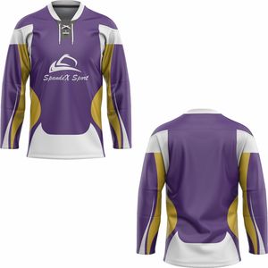 Jersey de hockey sobre hielo de poliéster de alta calidad Logotipo de impresión por sublimación Uniforme de hockey sobre hielo personalizado - Product Image 6