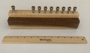 Support de bougie Menorah en bois au design personnalisé, décoration de Noël, centre de table de mariage, chandelier, décoration de table à domicile - Product Image 4