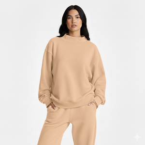 <b>Women</b> Oversized Mockneck Sweatshirt Casual Winter Loose Fit Pullover Streetwear <b>Top</b> <b>for</b> Cozy Everyday Fashion - Product Image 1