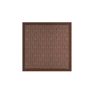 Écharpe carrée en polyester marron foncé à motif géométrique pour l'été - Product Image 2