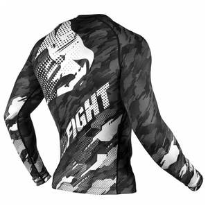MMA BJJ No Gi Fight Kit de compresión sublimada personalizada Rash Guard con pantalones cortos de entrenamiento elástico Kimono De Jiu Jitsu - Product Image 1