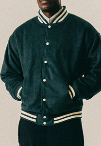 Fashionable Varsity <b>Jacket</b> Unisex Street Wears Men College Design Ribbed <b>Collar</b> Cuffs Hem for Snug Fit Custom Embroidery - Product Image 3