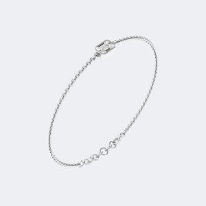 Bracelet station en diamants sertis clos de 0,70 carat avec émeraude - Product Image 3