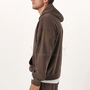 Sudadera de algodón de alta calidad para hombre con capucha recortada, camisetas con logotipo personalizado, sudaderas de lana, ropa con logotipo personalizado - Product Image 5