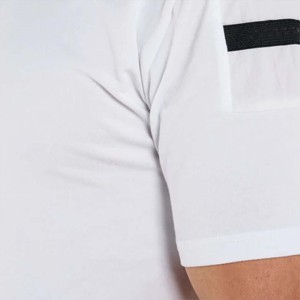 Chemises décontractées pour hommes personnalisées, 100% coton, haute qualité, respirantes, manches courtes, tricotées unies, écologiques, logo brodé - Product Image 6