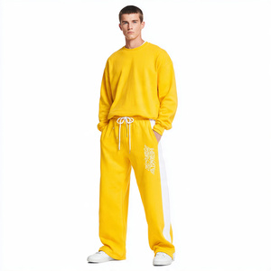 Conjunto Deportivo Holgado para Hombre, Pantalones Deportivos de Invierno, Sudadera con Hombros Caídos, Camiseta con Hombros Caídos, Pantalones Holgados, Pijama - Product Image 1