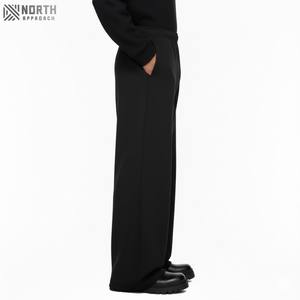 Joggers à jambe droite Pantalons de survêtement empilés lourds Pantalons de survêtement à jambe large pour hommes Fabricant Pantalons de survêtement baggy vierges pour hommes - Product Image 3