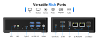 Mini PC de 12ème génération Triple affichage haute Performance DDR5 16GB SSD double réseau Micro Client mince pour bureau à domicile industriel