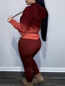 Women's <b>Sexy</b> Two Piece Outfits for Women Casual Sweatsuits <b>Set</b> Long Sleeve Hoodie Tracksuit - Product Image 2