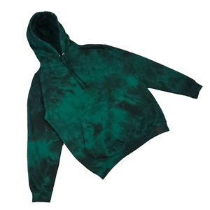 Sweat à capuche unisexe tendance 2026, personnalisé, vert tie-dye mystique, 100 % coton, hiver, écologique, séchage rapide, pour un look décontracté - Product Image 3