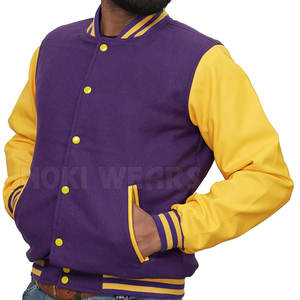 Chaqueta Universitaria de Cuero con Mangas Largas, Servicio OEM, Chaqueta Universitaria para Hombre, Estilo Holgado, Tendencia Actual - Product Image 5