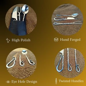 Couteau de combat et de chasse artisanal forgé à la main, acier à haute teneur en carbone avec manche en acier inoxydable, 58HRC, personnalisation OEM disponible - Product Image 3