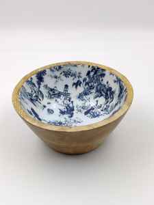 Tazón de sopa y ensalada de madera hecho a mano de forma redonda con estilo clásico Diseño atractivo Tazón de chapa al por mayor pulido - Product Image 4