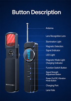 Détecteurs de caméras cachées portables avec puce IA, localisateur de caméras espions, gadgets sans fil, scanner de signaux RF GPS GSM